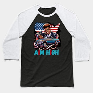 Aim High - Lowrider - Vintage Classic American Muscle Car - Hot Rod and Rat Rod Rockabilly Retro Collection Baseball T-Shirt